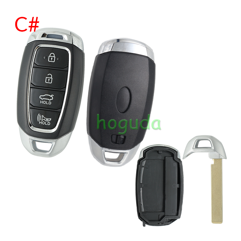 For 2021 new Hyundai 3/4/5 button smart remote key blank without  battery clamp