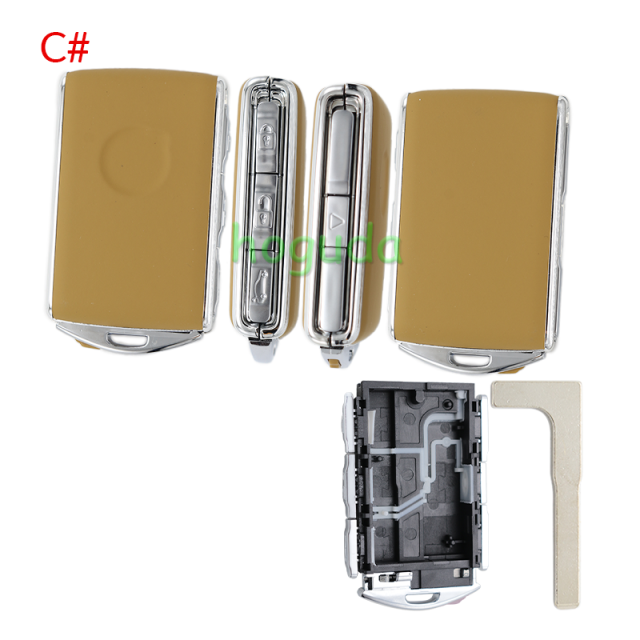 For High quality Leather Volvo 3+1 button smart Car Key Shell ,please choose the color