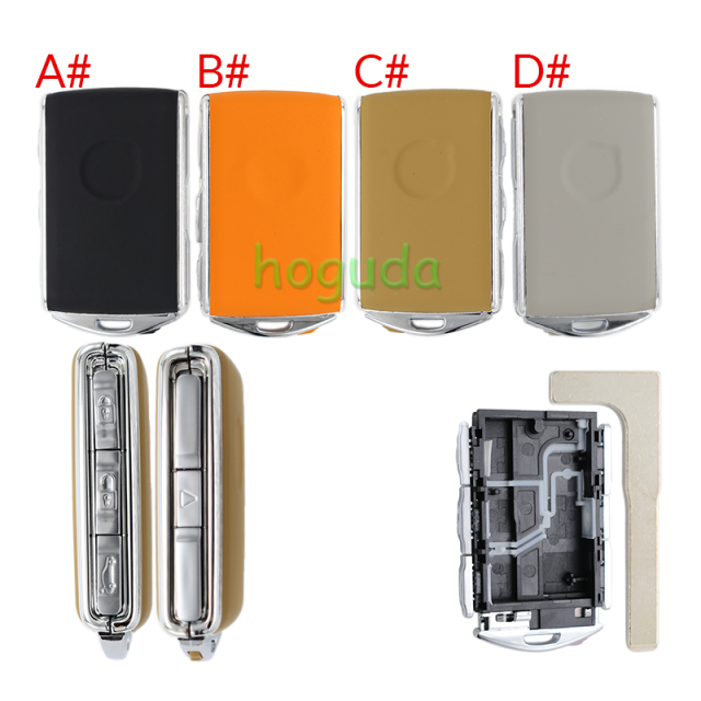 For High quality Leather Volvo 3+1 button smart Car Key Shell ,please choose the color