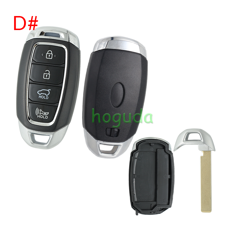 For 2021 new Hyundai 3/4/5 button smart remote key blank without  battery clamp