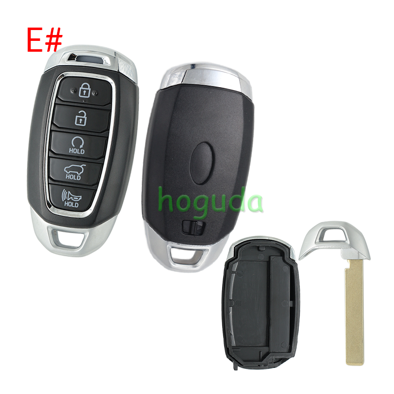 For 2021 new Hyundai 3/4/5 button smart remote key blank without  battery clamp
