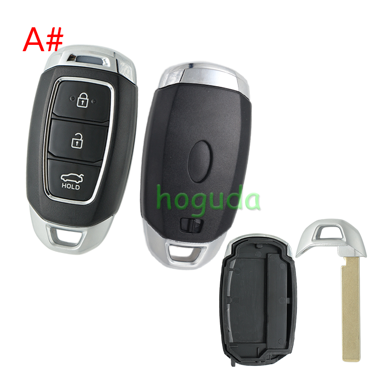 For 2021 new Hyundai 3/4/5 button smart remote key blank without  battery clamp