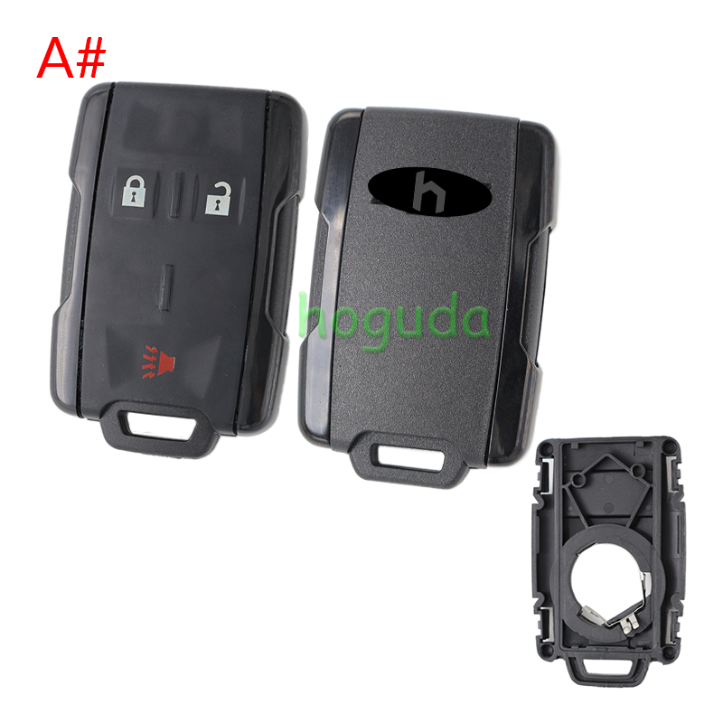 For Chevrolet black 2+1/3+1/4+1/5+1 buttons remote key shell, the side part is black
