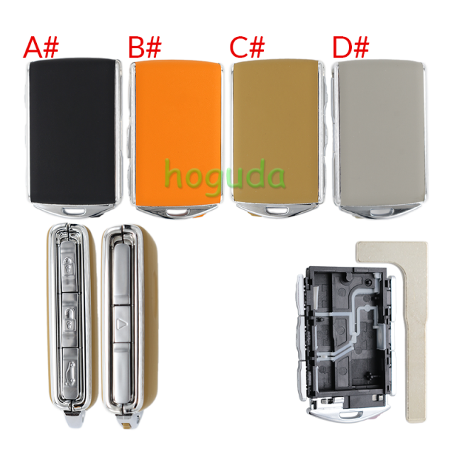 For High quality Leather Volvo 3+1 button smart Car Key Shell ,please choose the color