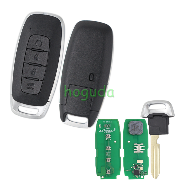 Lonsdor Nissan NS30-11 3 button smart key with ID46 ID47 ID4A Chip , Frequency 315MHz 433.92Mhz  98% Coverage2008-202550+ Models ALL NISSAN/INFINITE KEYS ALTIMA SENTRA PATROL ROGUE X-TRAIL etc.