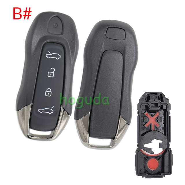For new Porsche 4/4+1 button smart remote key shell for Panamera Macan Ev Spyder Carrera 911 970 981 991 Cayman Cayenne Taycan