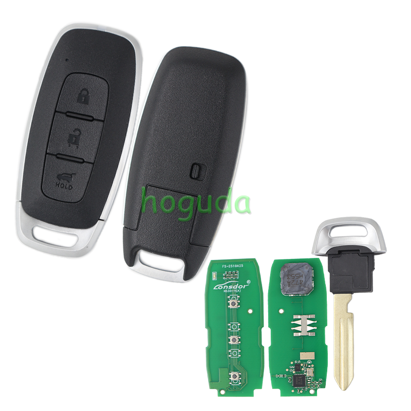 Lonsdor Nissan NS30-1A 3 button smart key with ID46 ID47 ID4A Chip , Frequency 315MHz 433.92Mhz  98% Coverage2008-202550+ Models ALL NISSAN/INFINITE KEYS ALTIMA SENTRA PATROL ROGUE X-TRAIL etc.
