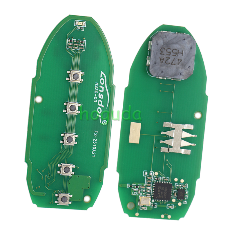 Lonsdor Nissan NS30-04 4+1 button smart key with ID46 ID47 ID4A Chip , Frequency 315MHz 433.92Mhz  98% Coverage2008-202550+ Models ALL NISSAN/INFINITE KEYS ALTIMA SENTRA PATROL ROGUE X-TRAIL etc.
