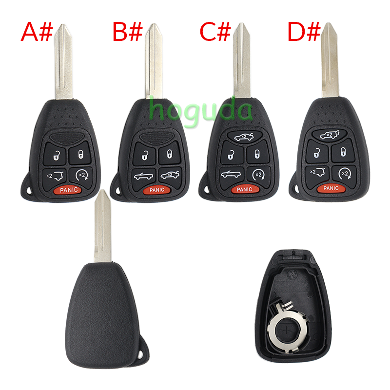 For High Quality GTL Chrysler 4+1/5+1 button remote key shell Stronger enhanced Version