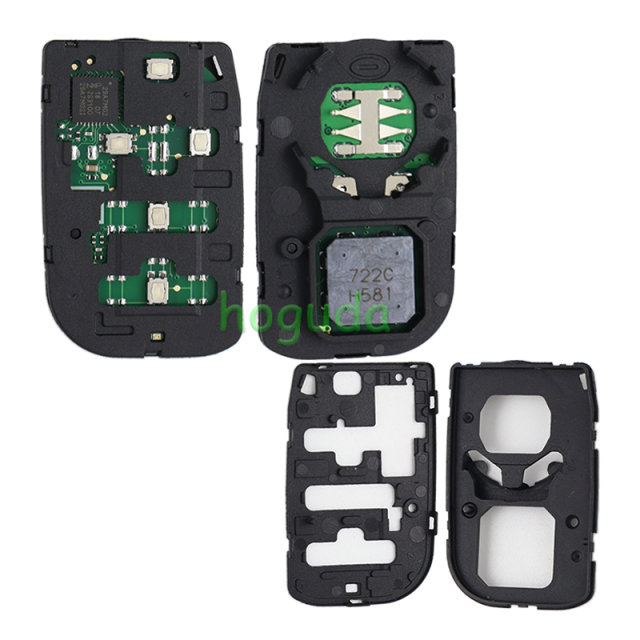 For Honda Accord Civic 4+1 button smart remote Key with  4A Chip 433.92MHz  FCCID:KR5TP-4