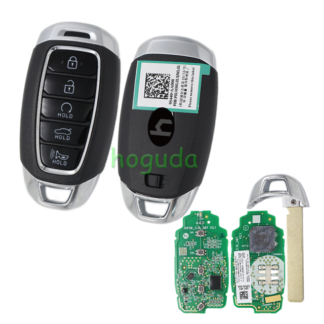 For Original Hyundai 5 button keyless go Smart Remote Key Fob with 6A chip 433Mhz FCC ID: NYOMBEC5FOB2004 P/N: 95440-AA000