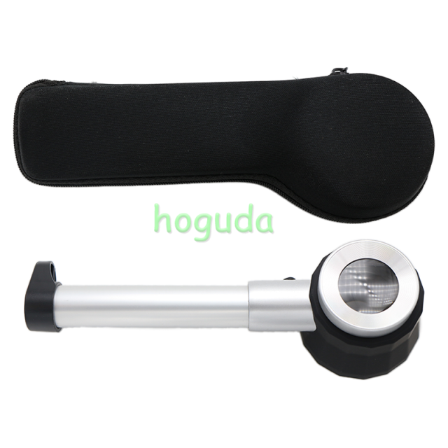 Handheld 45X Folding Linen Tester Metal Magnifiers Magnifying Glass with Light Calibration