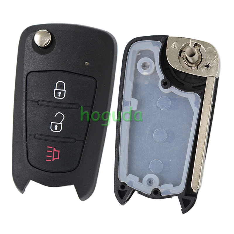 For GREAT WALL 3 button flip remote key shell