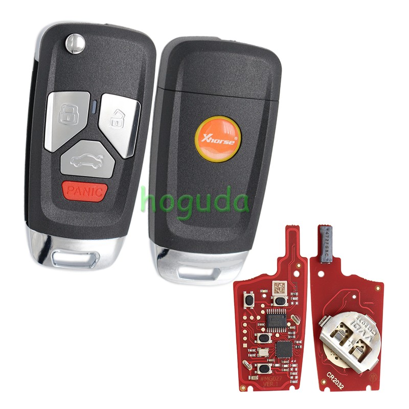 Xhorse VVDI  For Audi Type Universal Remote Flip Key 3+1 Buttons Wireless XNAU22EN