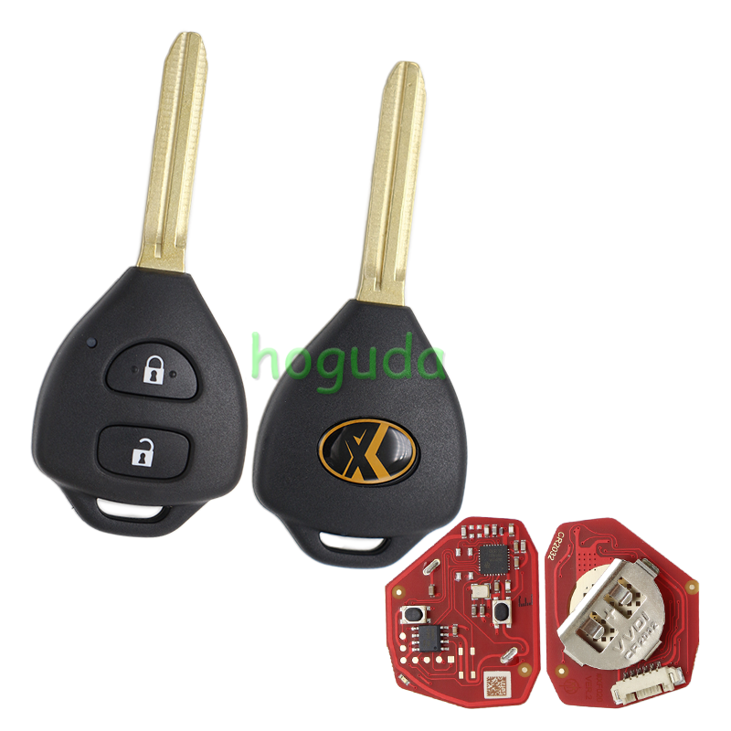 Xhorse XKTO25EN Wired Universal Remote Key for Toyota Style Flat 2 Buttons