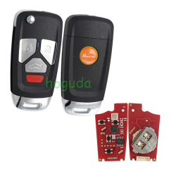 Xhorse XKAU22EN Wire Remote Key Audi Flip 3+1 Panic Buttons