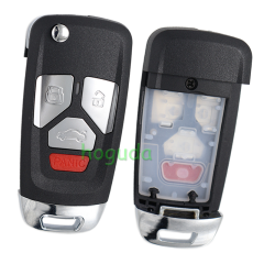 Xhorse XKAU22EN Wire Remote Key Audi Flip 3+1 Panic Buttons