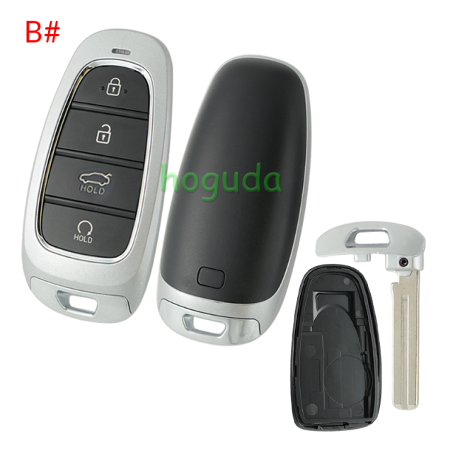 For Hyundai 3/4/5/7 button Smart Remote Key Shell without logo