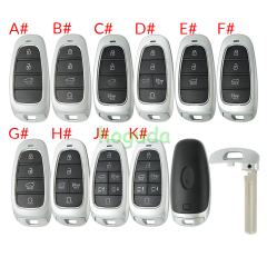 For Hyundai 3/4/5/7 button Smart Remote Key Shell