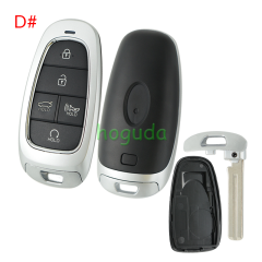 For Hyundai 3/4/5/7 button Smart Remote Key Shell