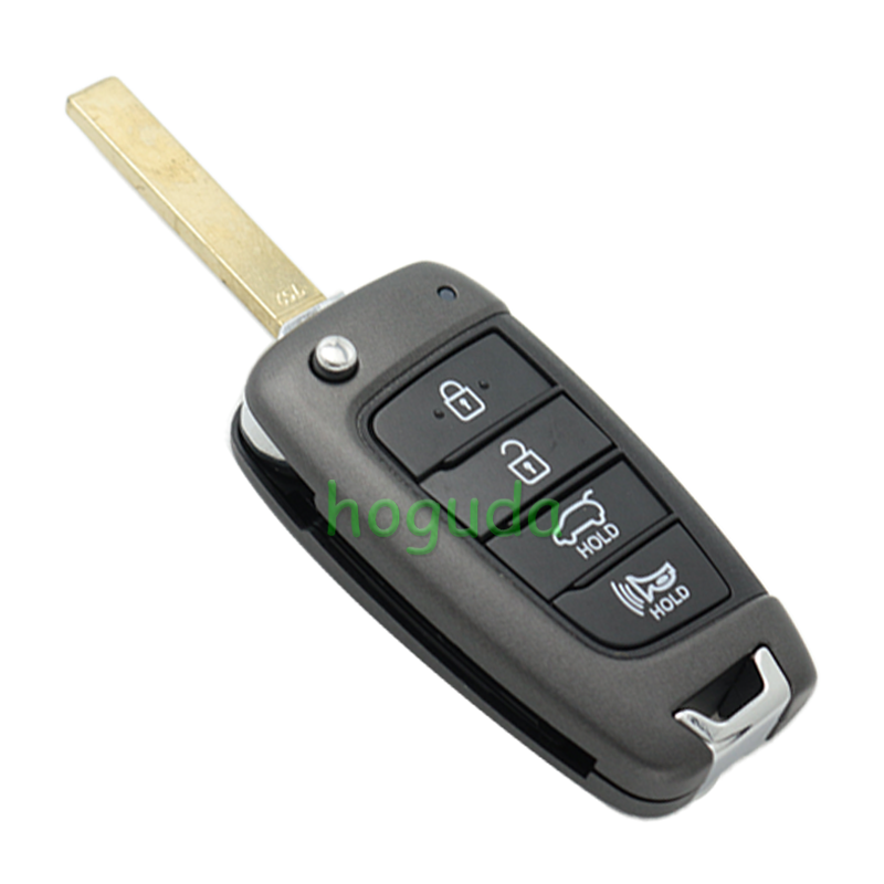 For Hyundai 3/4 button flip remote key blank