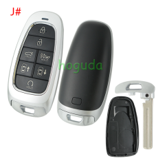 For Hyundai 3/4/5/7 button Smart Remote Key Shell without logo