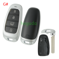 For Hyundai 3/4/5/7 button Smart Remote Key Shell without logo