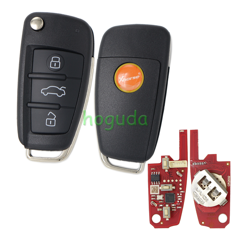 Xhorse XKA620EN Wire Remote Key Audi A6L Q7 Flip 3 buttons