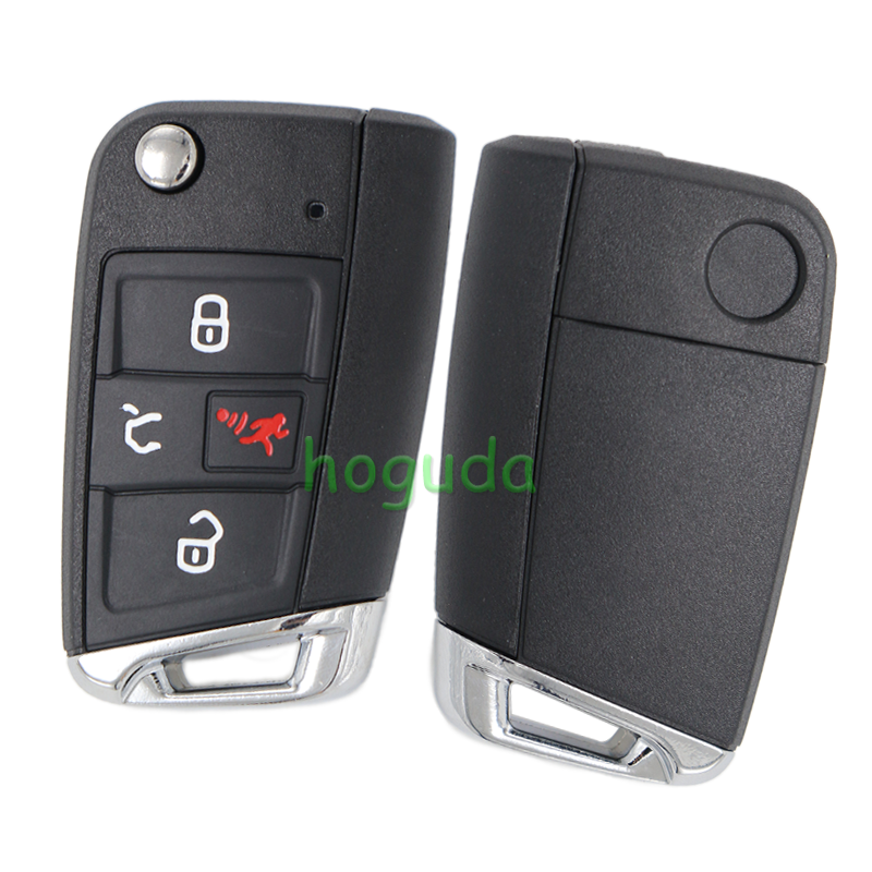 GTL High quality For VW Golf 7 MQB 3/4 button flip remote key blank with HU162T key blade