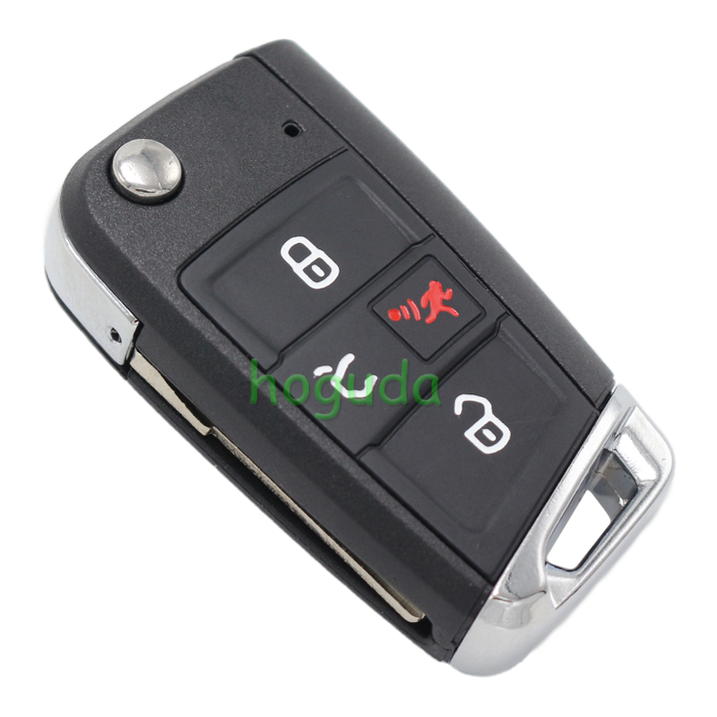 GTL High quality For VW Golf 7 MQB 3/4 button flip remote key blank with HU66 key blade