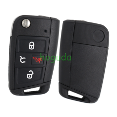 GTL High quality For VW Golf 7 MQB 3/4 button flip remote key blank with HU162T key blade