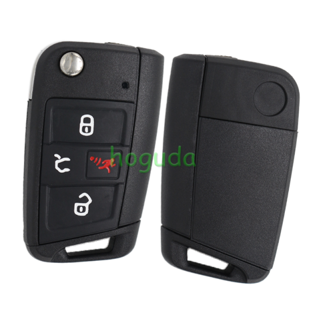 GTL High quality For VW Golf 7 MQB 3/4 button flip remote key blank with HU162T key blade