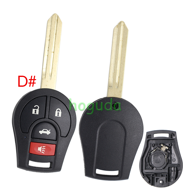 For Nissan 2/2+1/3/3+1 button remote key blank without logo