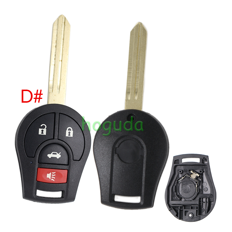 For Nissan 2/2+1/3/3+1 button remote key blank