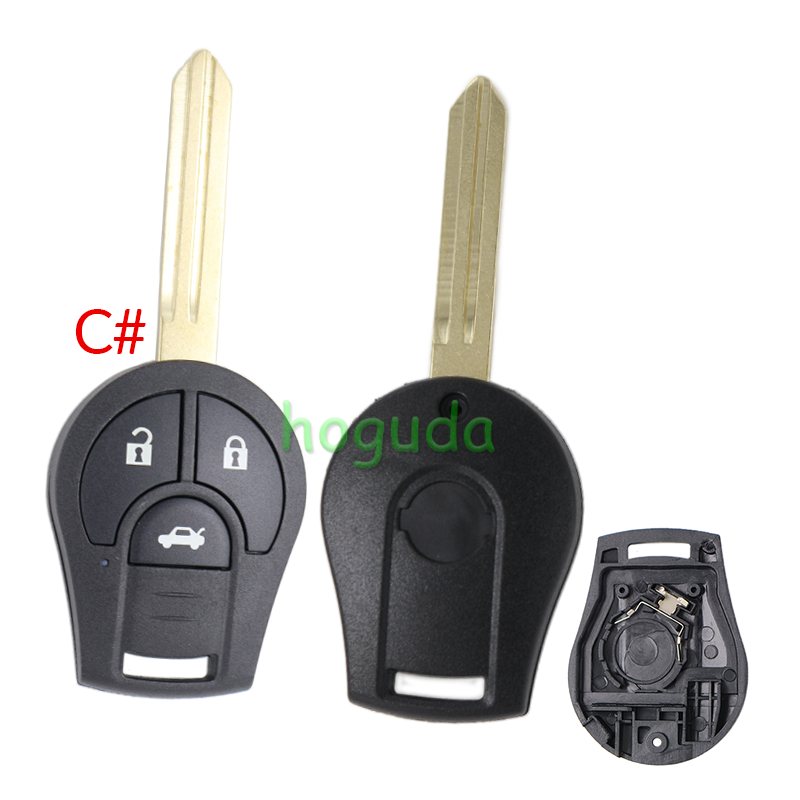 For Nissan 2/2+1/3/3+1 button remote key blank
