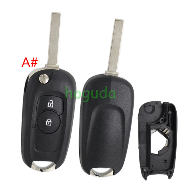 For Opel 2/3 button Flip Folding remote key case
