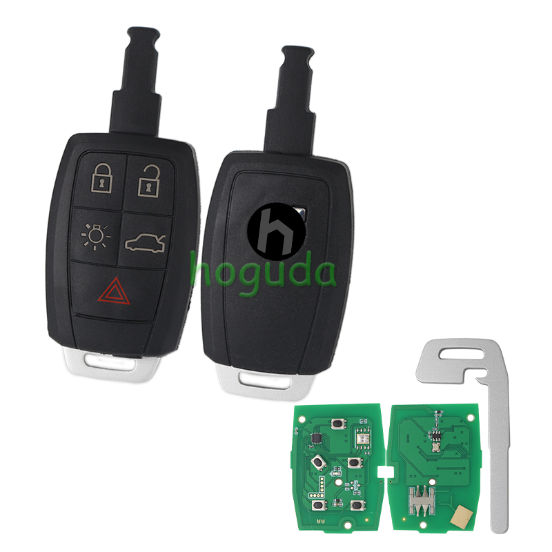 For Original Volvo KR55WK49259 5 Button Smart Remote Key Keyless 433.92MHz ID48 Chip Fob for Volvo C30 C70 S40 V50, 31300258