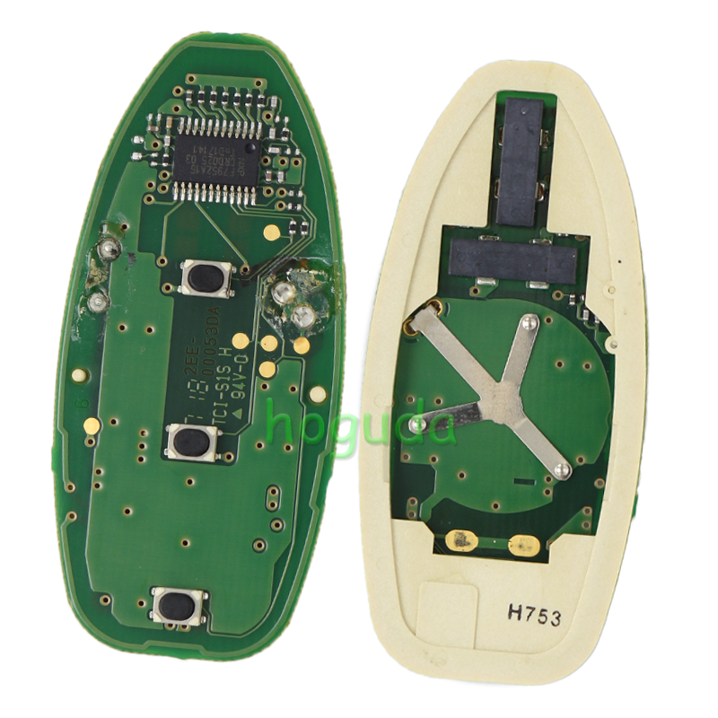 For Nissan leaf 2020 remote key with 433mhz 46chip PCF7952A HITAG2 chip CWTWB1G0169
