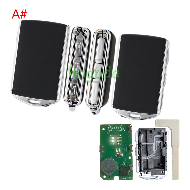 For High quality Leather Volvo Smart Key 3+1 button with 433MHz H Chip  RF430 / 8A / H CHIP FCC ID: YGOHUF8432 IC:4008C-HUF8432 Model:HUF8423