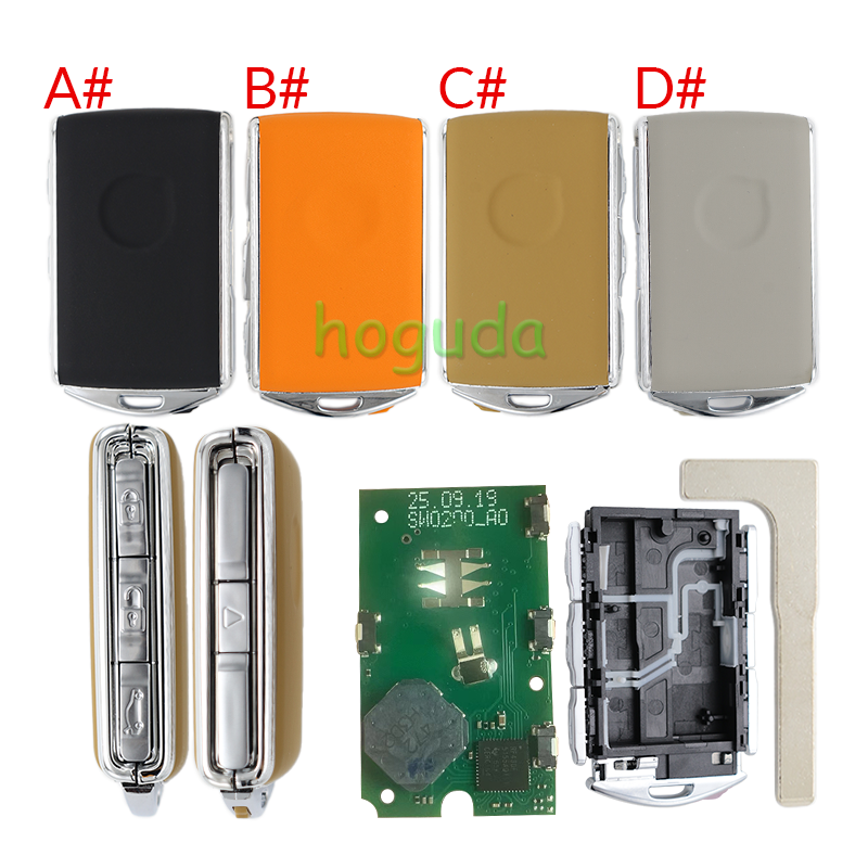 For High quality Leather Volvo Smart Key 3+1 button with 433MHz H Chip  RF430 / 8A / H CHIP FCC ID: YGOHUF8432 IC:4008C-HUF8432 Model:HUF8423
