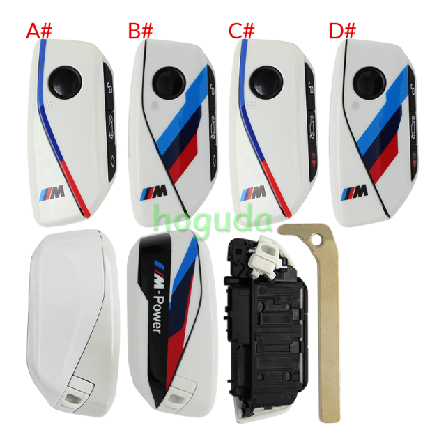 For FEM BDC CAS4 CAS5 smart key shell white color