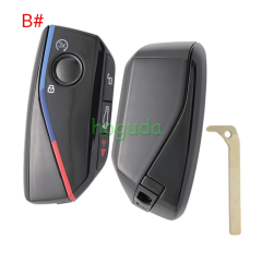 For BMW 4 button FEM BDC CAS4 CAS5 smart key shell with 3x button