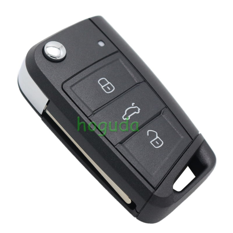 For VW Golf7 3 button remote key shell with HU66 blade/HU162T
