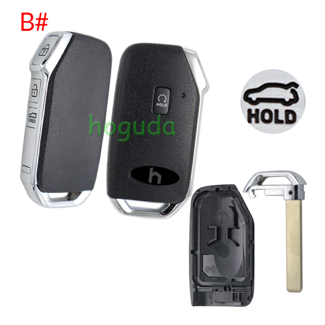 For new Kia 3+1/4+1/5+1 buttons smart remote key shell B# D# with truck hold C# E# with SUV hold