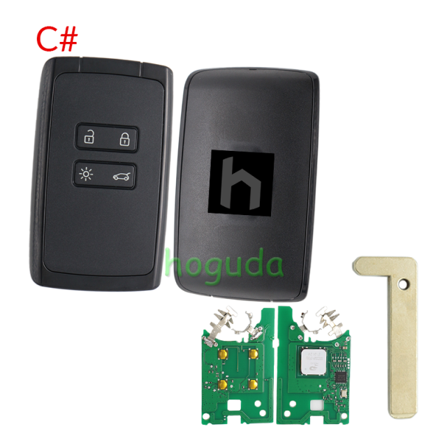 For Renault Clio 5 4 button Smart Key with  433.92MHz FSK NCF29A1MTT / HITAG AES / 4A CHIP