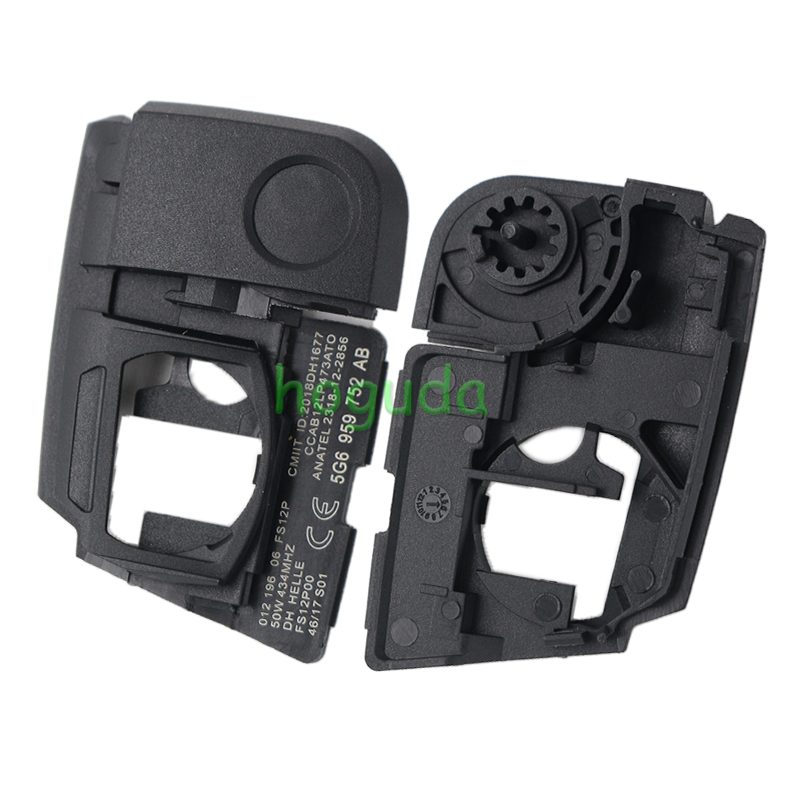 For VW MQB 3 button remote key shell with HU66/HU162T Blade ,The pin hole like the original key shell