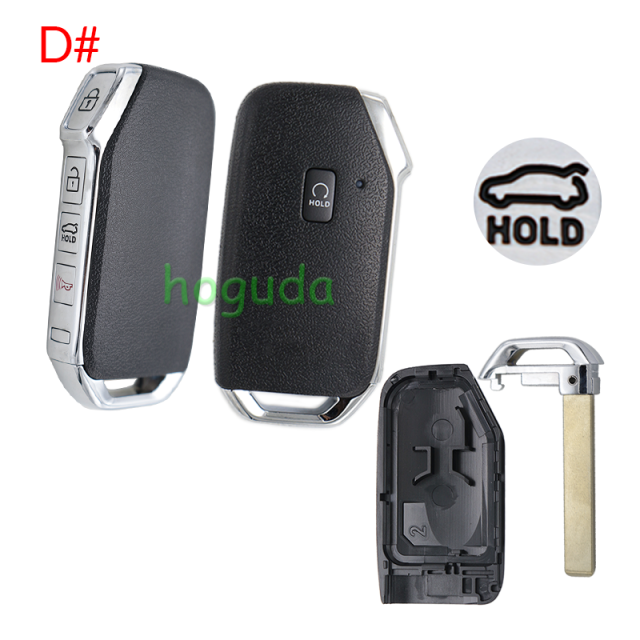 For new Kia 3+1/4+1/5+1 buttons smart remote key shell without logo B# D# with truck hold C# E# with SUV hold