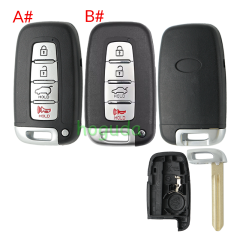 For hyundai 4 button remote key blank