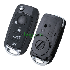 For Fiat Egea 500X tipo 4 button Flip remote key Megamos  AES MQB48 chip 433mhz SIP22 blade