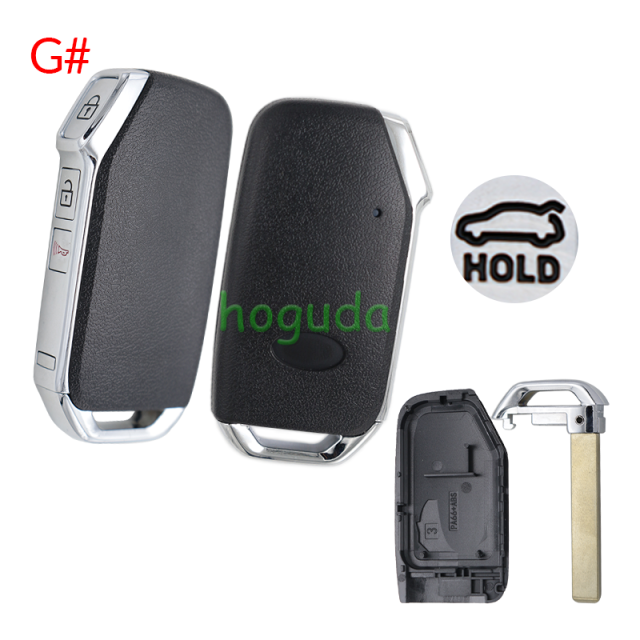 For Kia 3/4 button remote key blank without battery holder, buttons on the side，please choose the button type.